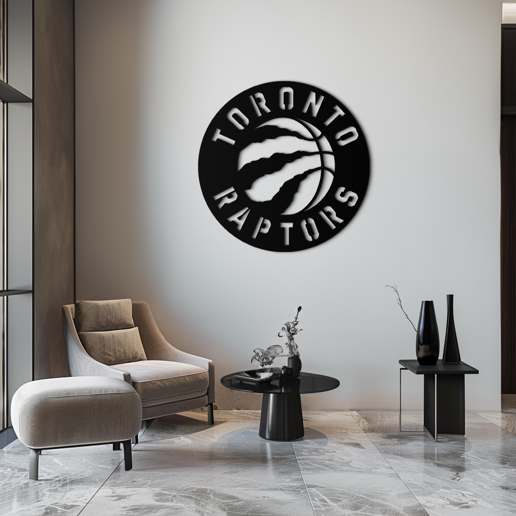 Toronto Raptors Logo Metal Wall Art – Bold Basketball Emblem for Sports Fans- KAF678 - Tampa Home & Garden Store
