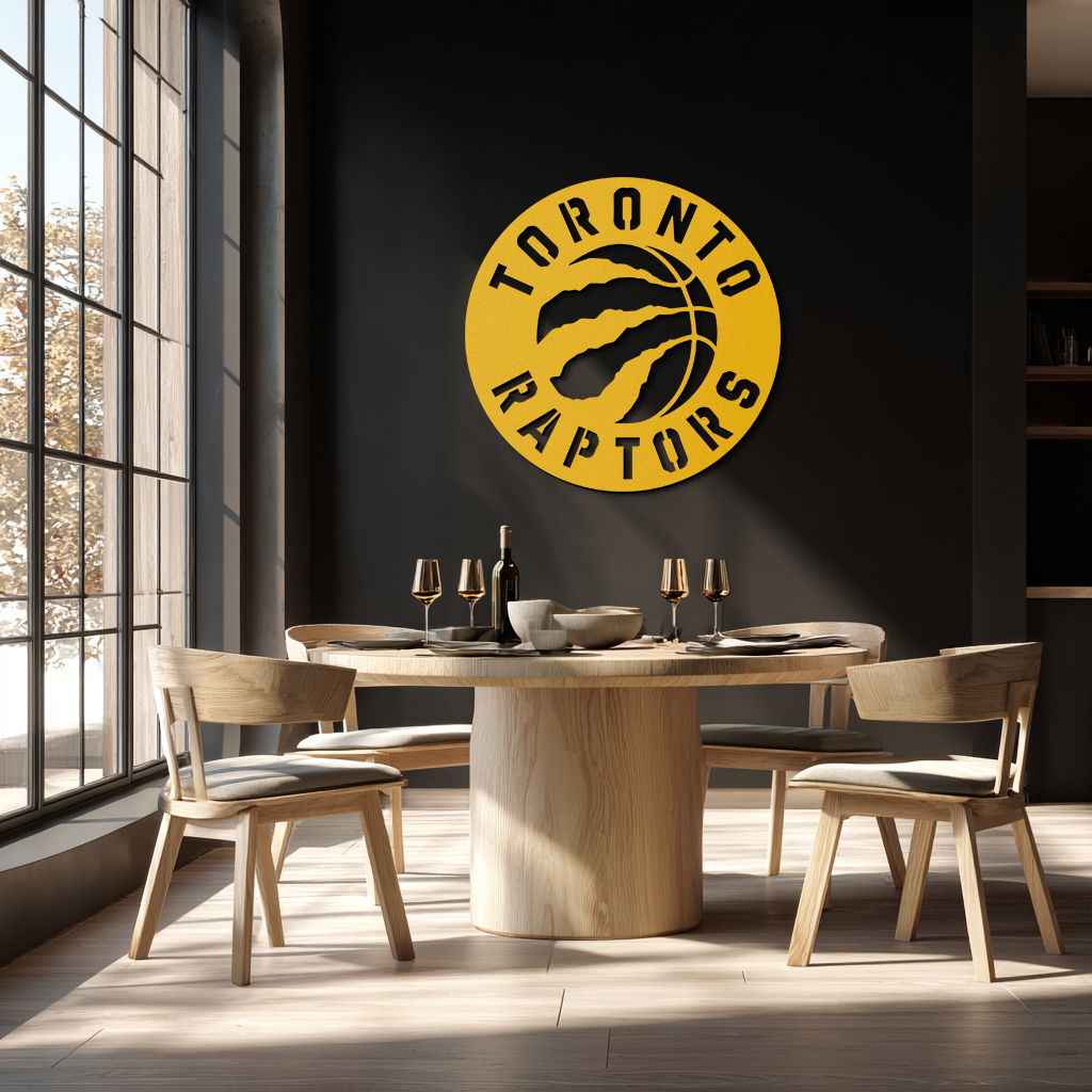 Toronto Raptors Logo Metal Wall Art – Bold Basketball Emblem for Sports Fans- KAF678 - Tampa Home & Garden Store
