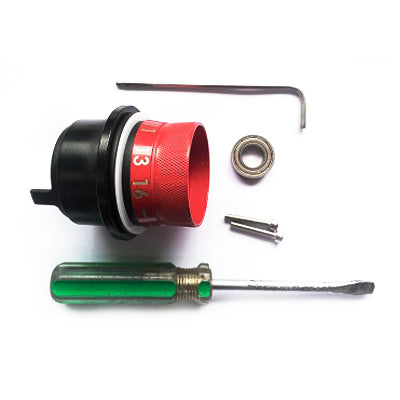GRIP TECH TOOLS Nemo V2 torque regulator repair kit: red dial knob, black housing, green driver, screws and Allen key on Tampa Home & Garden Store