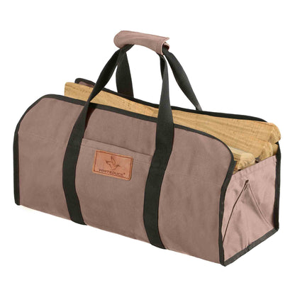 Tote Shape Canvas Firewood Log Carriers - Tampa Home & Garden Store