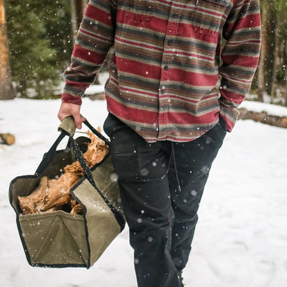 Tote Shape Canvas Firewood Log Carriers - Tampa Home & Garden Store