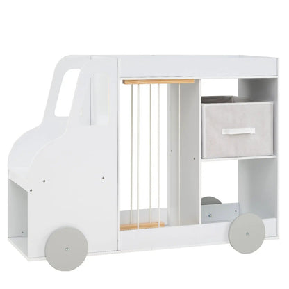 Kids Toy Storage Organizer with Wheels and Bin