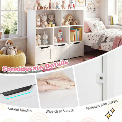 Kids Storage Organizer With Drawers and Cubbies