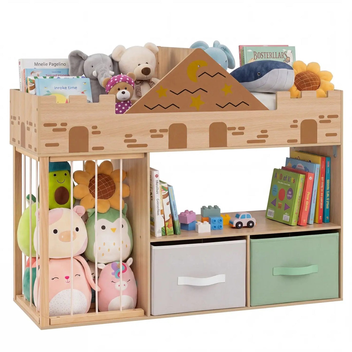 Kids Toy Storage Organizer with Plush Holder