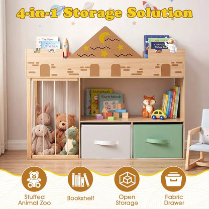 Kids Toy Storage Organizer with Plush Holder