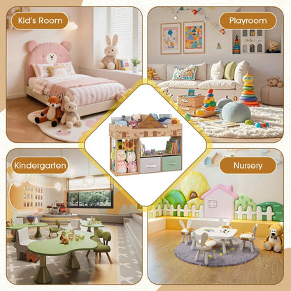 Kids Toy Storage Organizer with Plush Holder