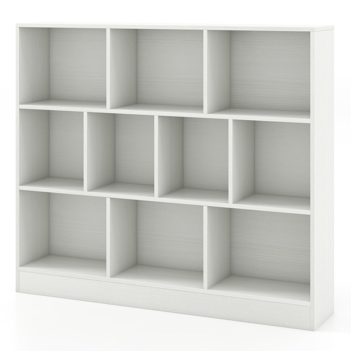 41 inches Wooden Toy Storage Organizer with 10 Cubes for Kids