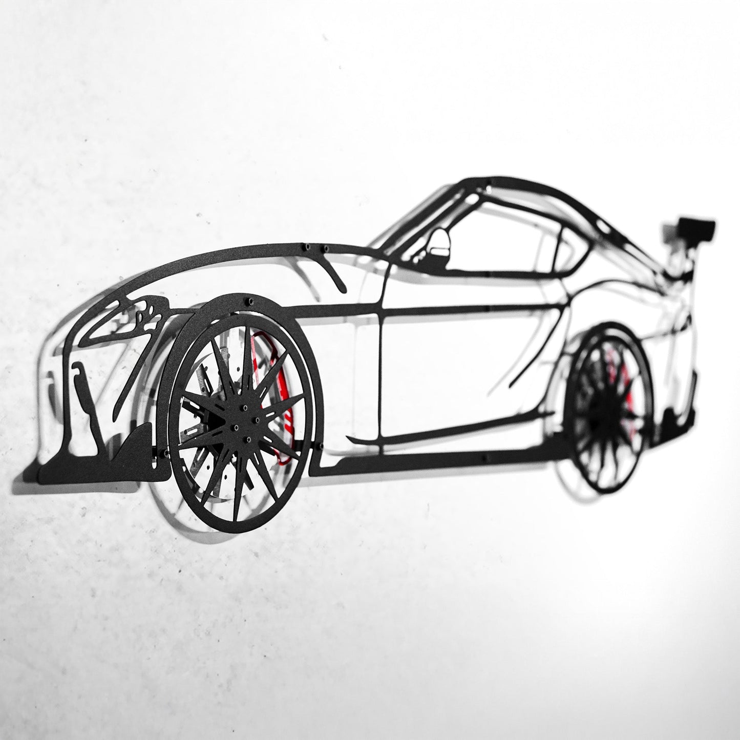 Toyota Supra MK5 Wall Art – Modern JDM Steel Silhouette with Spinning Wheels-KAFMEKA044 - Tampa Home & Garden Store