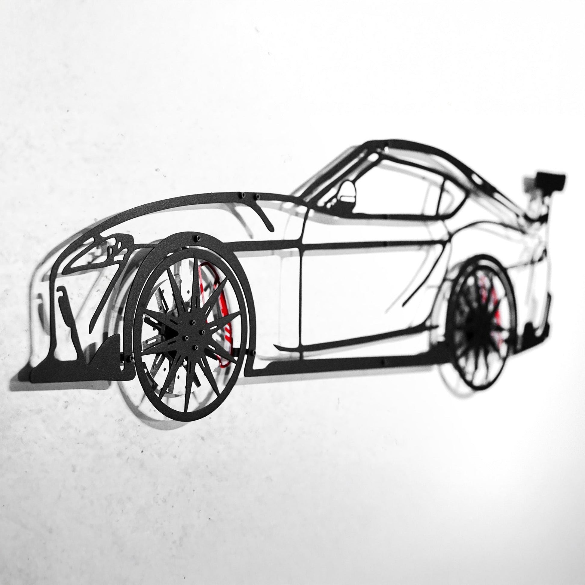 Toyota Supra MK5 Wall Art – Modern JDM Steel Silhouette with Spinning Wheels-KAFMEKA044 - Tampa Home & Garden Store