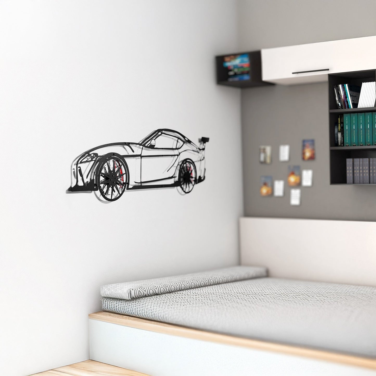 Toyota Supra MK5 Wall Art – Modern JDM Steel Silhouette with Spinning Wheels-KAFMEKA044 - Tampa Home & Garden Store
