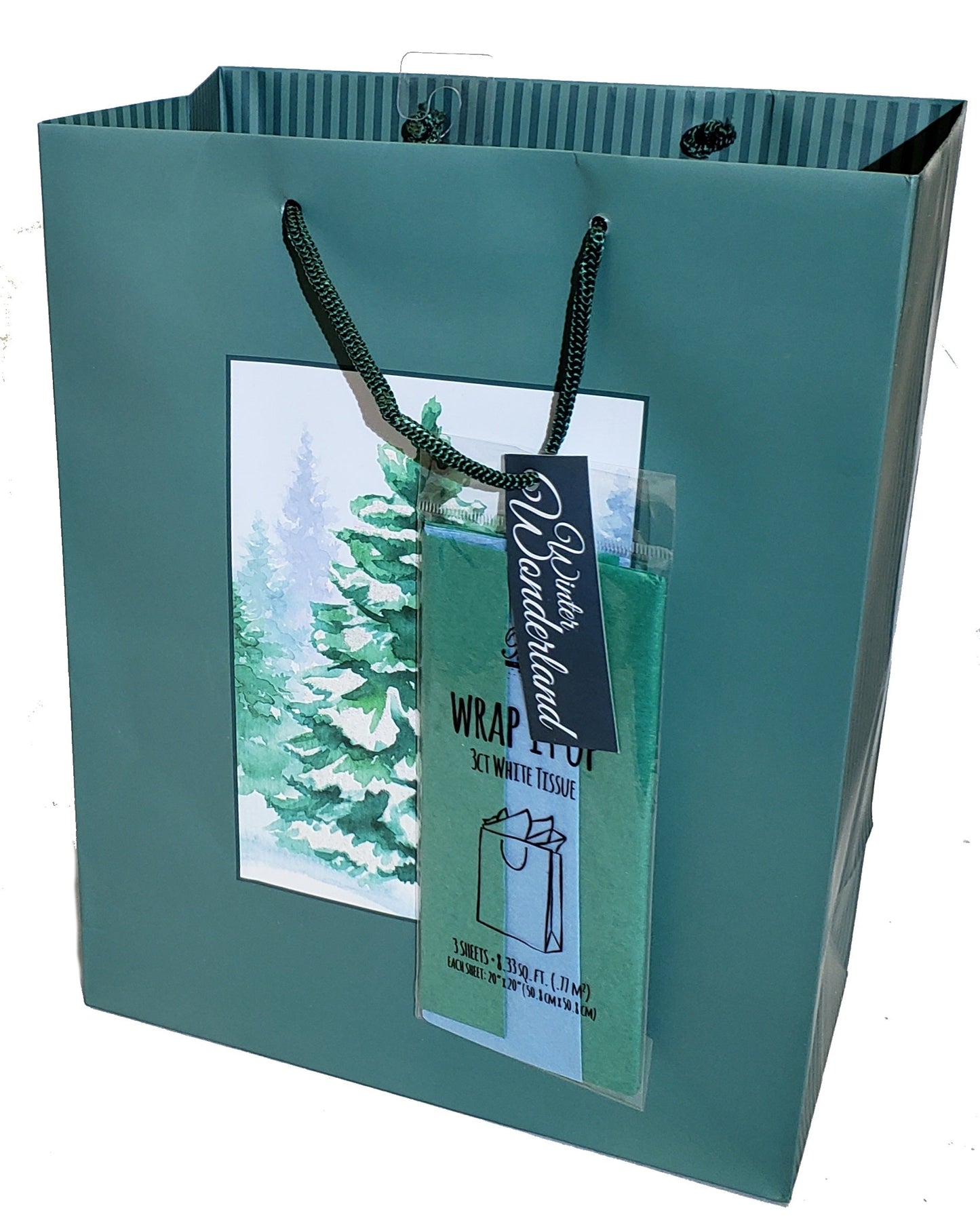 Traditional Gift Bag With Matching Tissue - Large - Forest Tree - Tampa Home & Garden Store