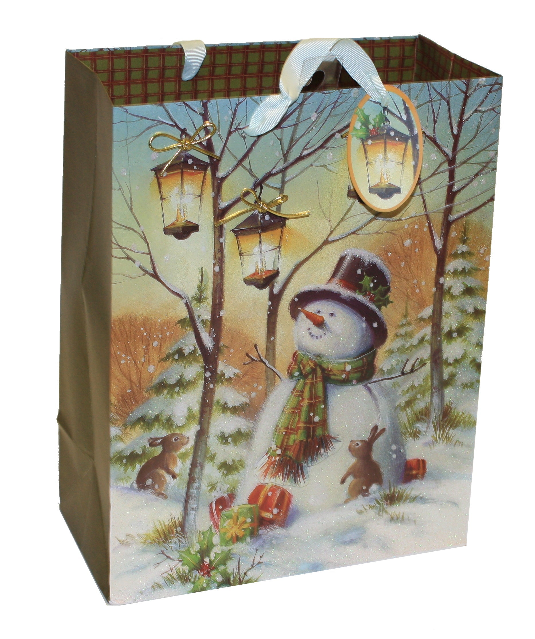 Traditional Large Handmade Gift Bags - Poinsettia - Tampa Home & Garden Store