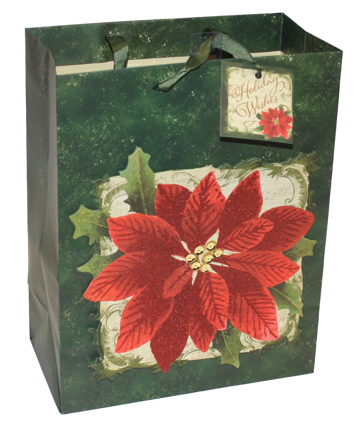 Traditional Large Handmade Gift Bags - Poinsettia - Tampa Home & Garden Store