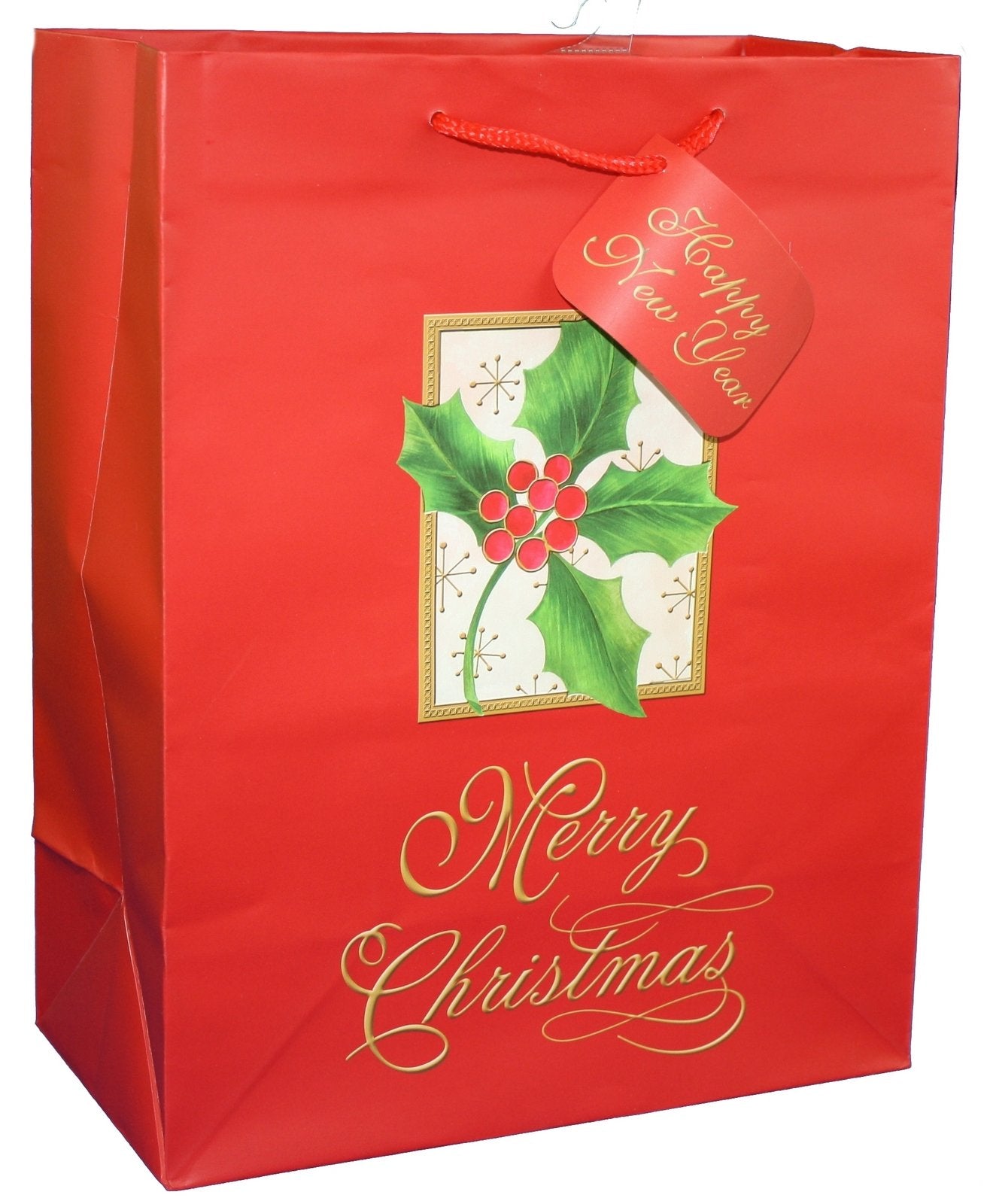 Traditional Lettering Gift Bag - Merry Christmas Red Large - Tampa Home & Garden Store
