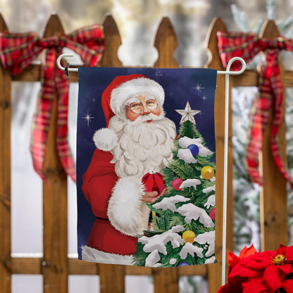 Traditional Santa Suede Garden Flag - Tampa Home & Garden Store