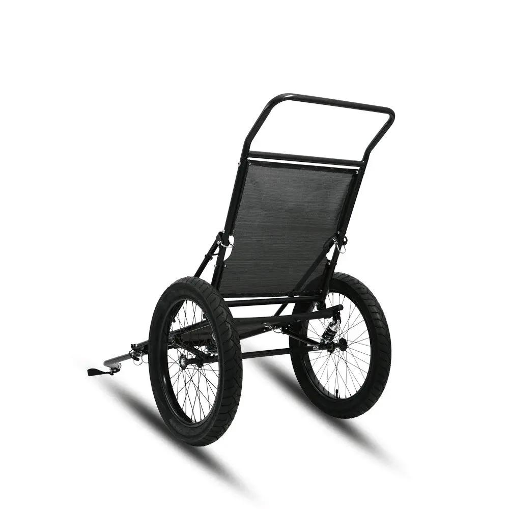 EUNORAU Hunting Trailer 2-Wheel bicycle trailer with black frame and fabric seat on Tampa Home & Garden Store