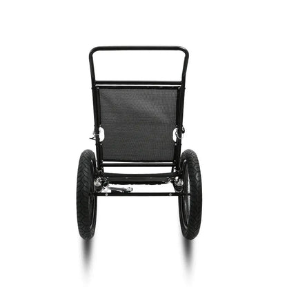 EUNORAU Hunting Trailer 2 Wheels bicycle trailer with black steel frame and mesh back panel on Tampa Home & Garden Store