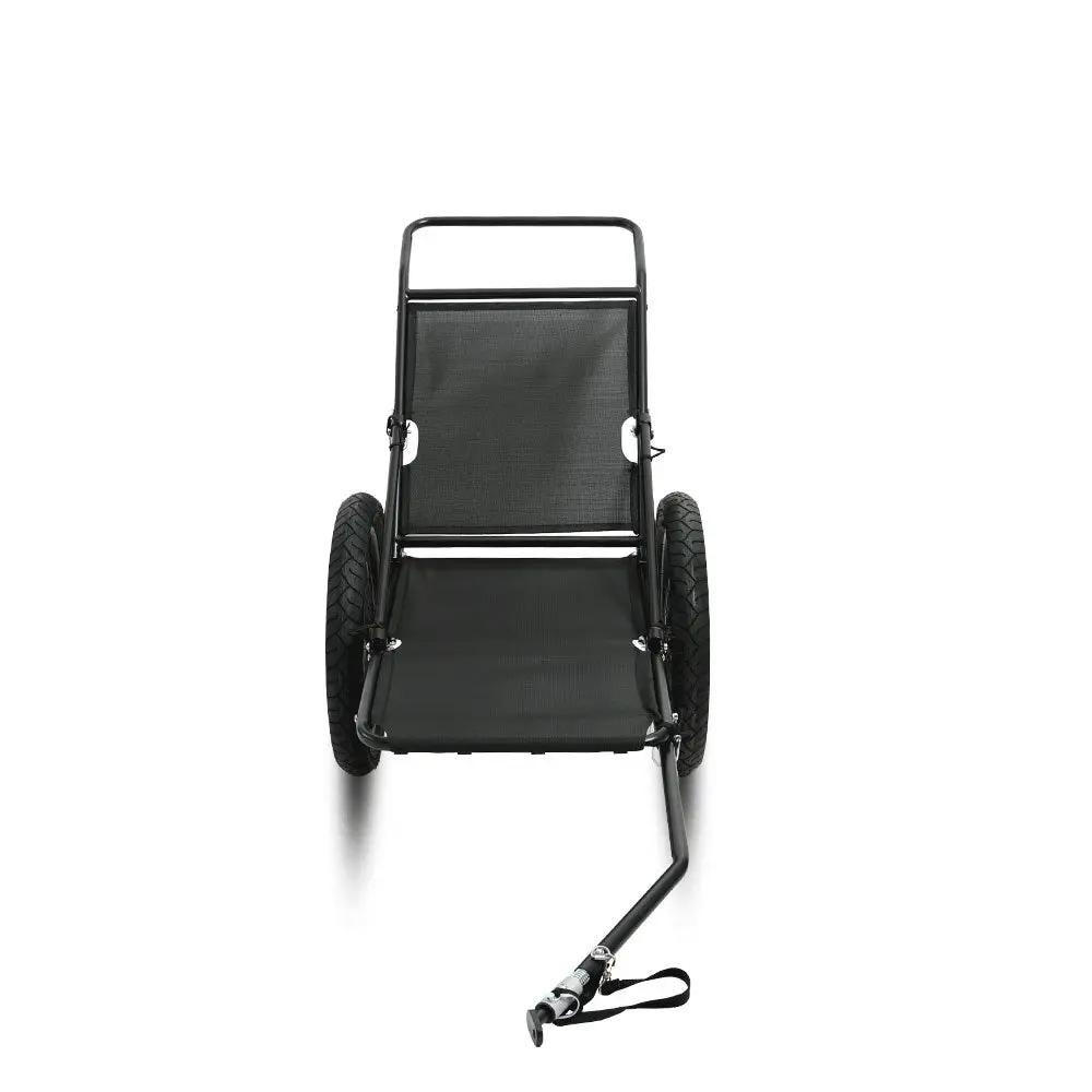 EUNORAU Hunting Trailer 2 Wheels black bicycle trailer with mesh seat and backrest on Tampa Home & Garden Store