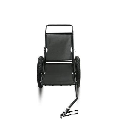 EUNORAU Hunting Trailer 2 Wheels black bicycle trailer with mesh seat and backrest on Tampa Home & Garden Store