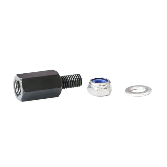 EUNORAU M12 to M10 trailer hitch adapter: black threaded body, silver nut with blue insert on Tampa Home & Garden Store