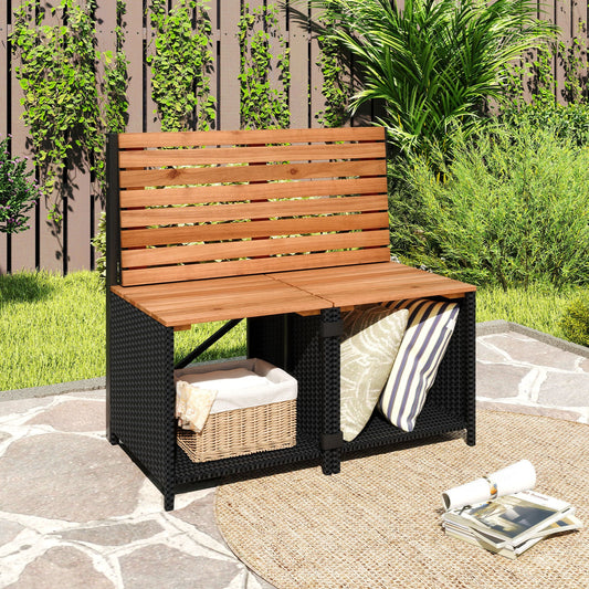 2-in-1 Transforming Picnic Table and Chairs Set with Storage - Tampa Home & Garden Store