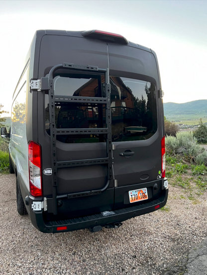 Avatar Massif van rear door storage mounting system mounted on back of cargo van with sturdy frame on Tampa Home & Garden Store