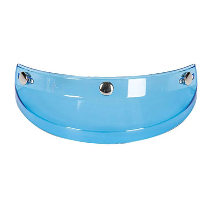 Visor for 3/4 helmet blue polycarbonate with chrome screws BikerZoneZ on Tampa Home & Garden Store