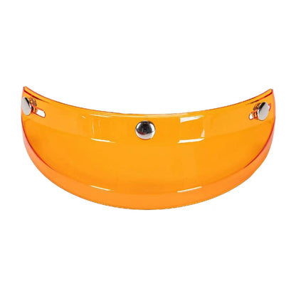 Visor for 3/4 helmet orange polycarbonate with silver snaps by BikerZoneZ on Tampa Home & Garden Store