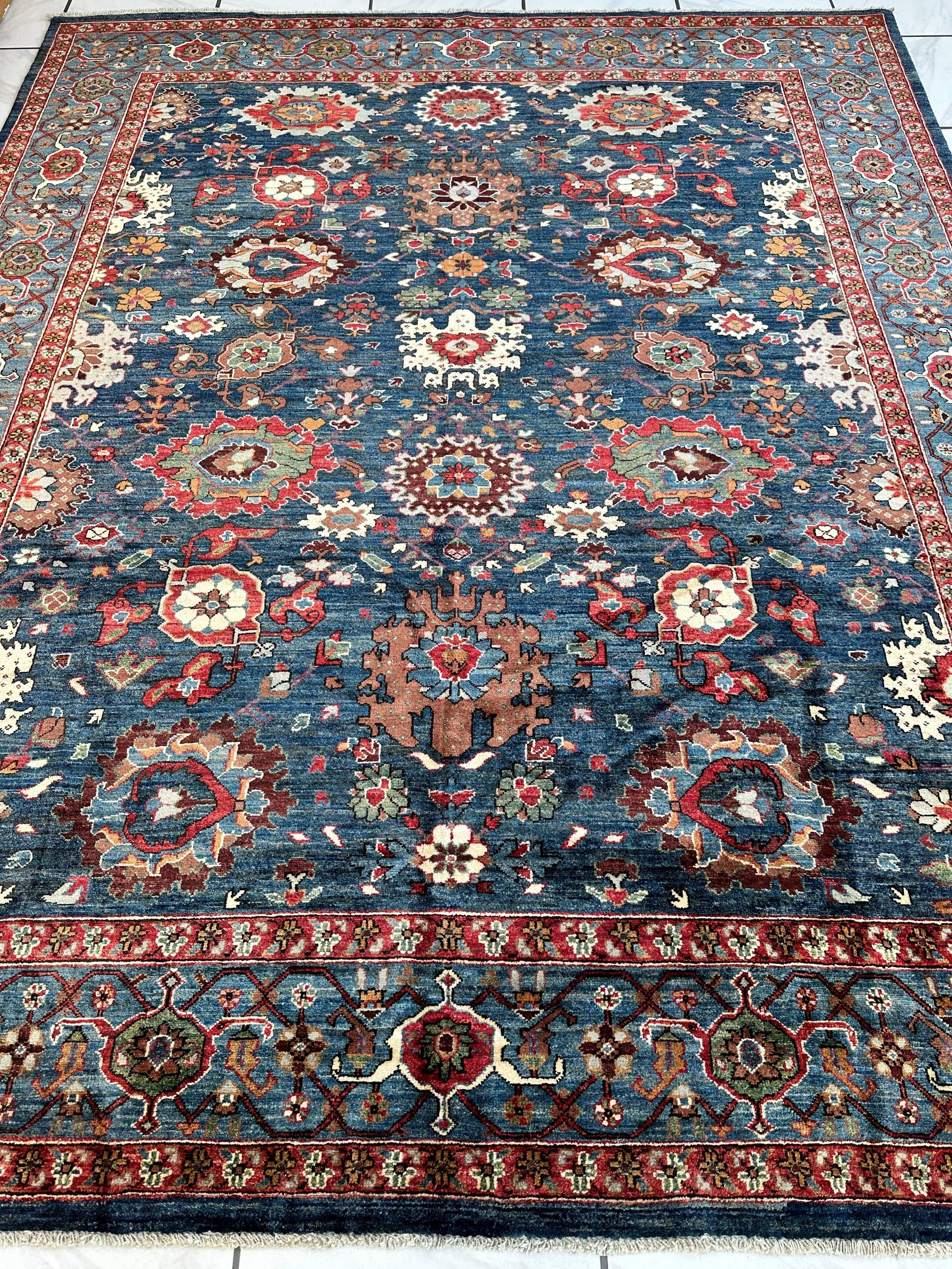 Trasitional Serapi Ghazni Wool Rug – 8' x 10’ – Intricate Floral Design - Tampa Home & Garden Store