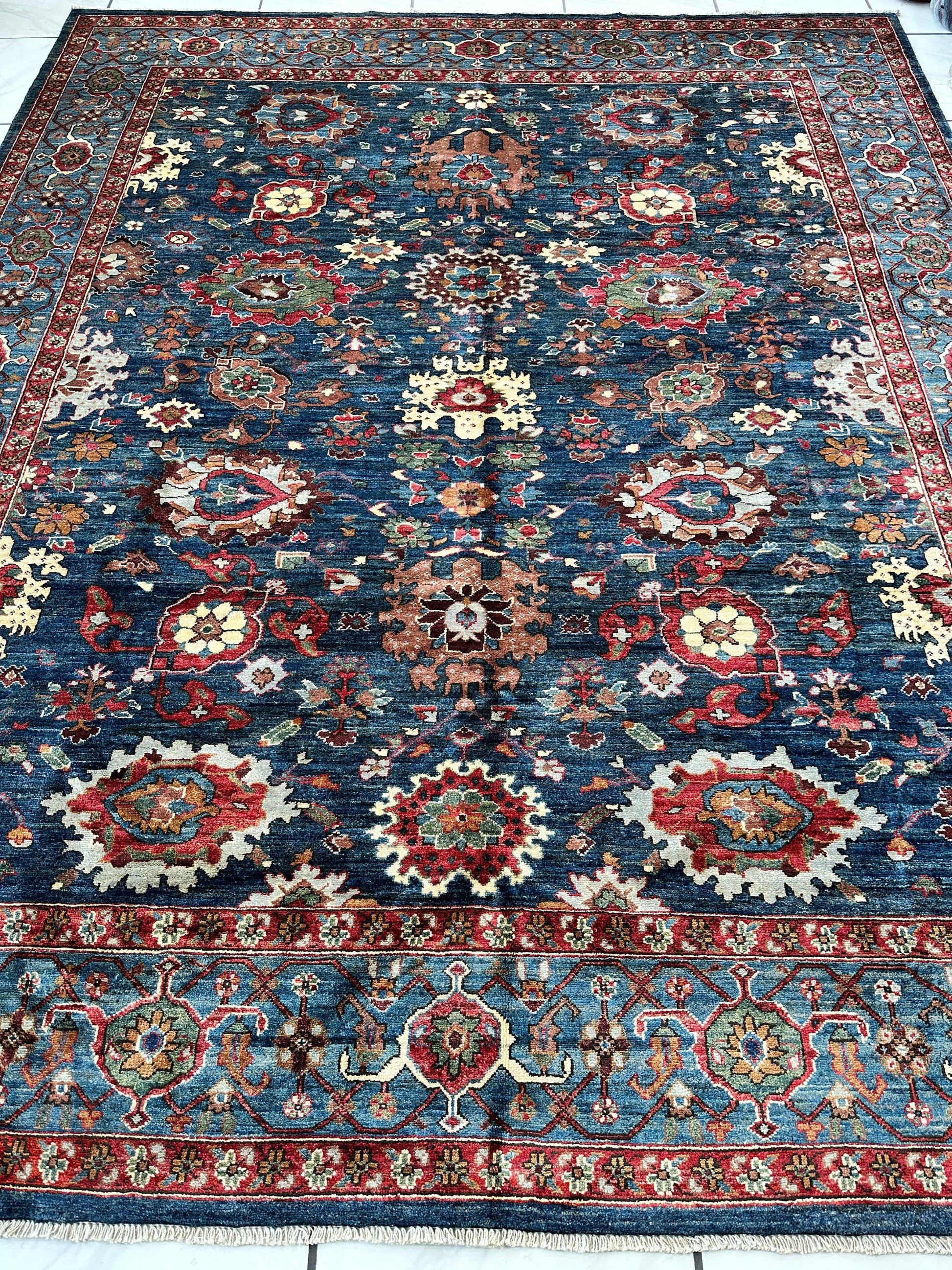 Trasitional Serapi Ghazni Wool Rug – 8' x 10’ – Intricate Floral Design - Tampa Home & Garden Store
