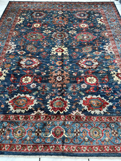 Trasitional Serapi Ghazni Wool Rug – 8' x 10’ – Intricate Floral Design - Tampa Home & Garden Store