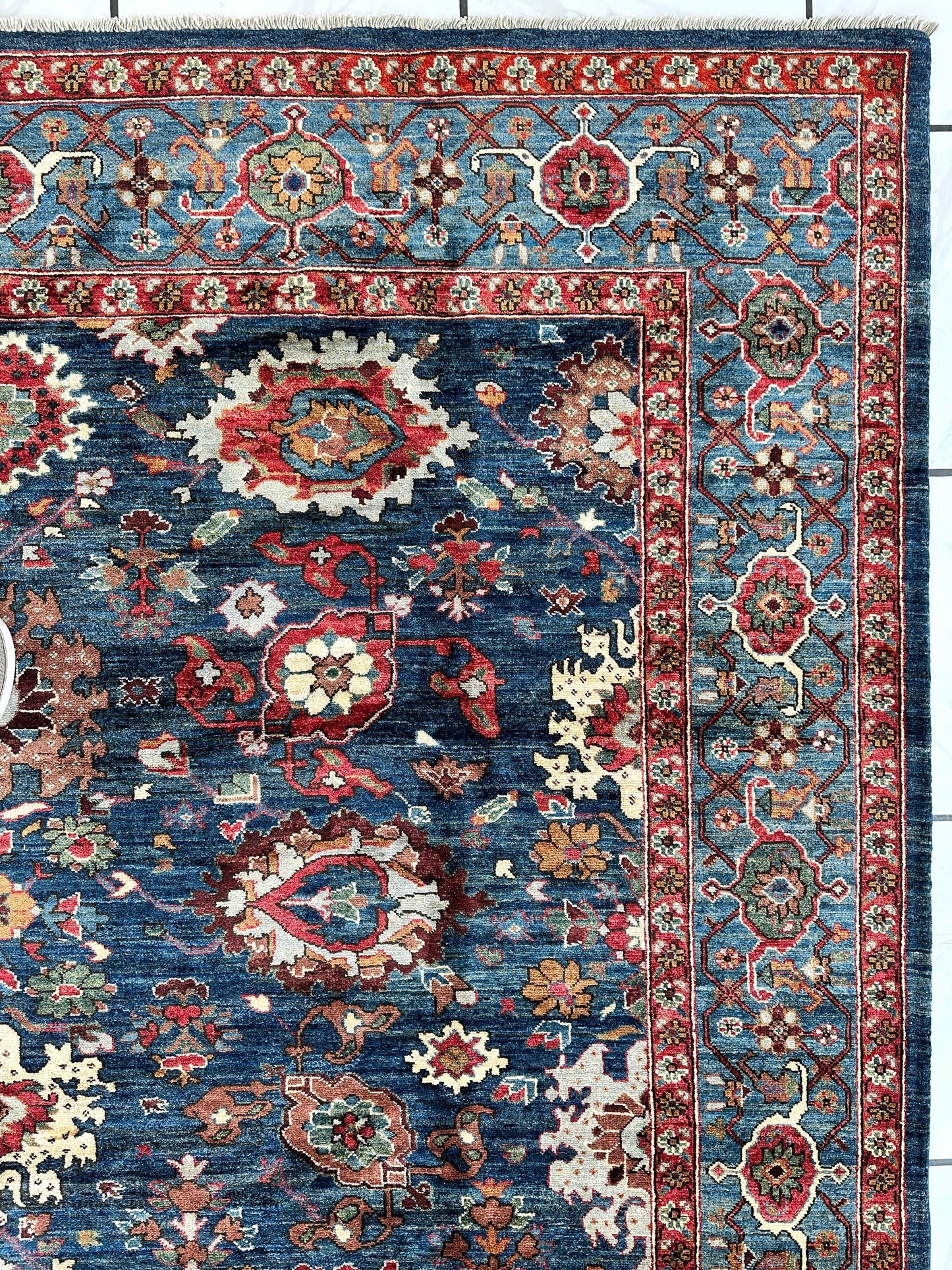 Trasitional Serapi Ghazni Wool Rug – 8' x 10’ – Intricate Floral Design - Tampa Home & Garden Store