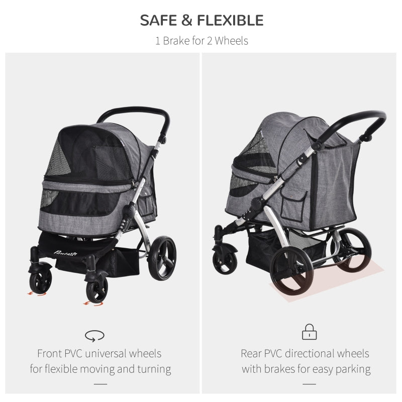 Travel Pet Stroller with Adjustable Handlebar - Tampa Home & Garden Store