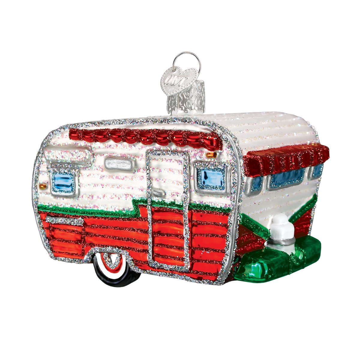 Travel Trailer Glass Ornament - Tampa Home & Garden Store