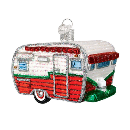 Travel Trailer Glass Ornament - Tampa Home & Garden Store