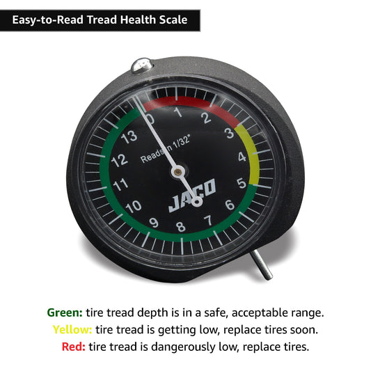 TreadPro Tire Tread Depth Gauge, Dial Type (Reads in 1/32 inch) - Tampa Home & Garden Store