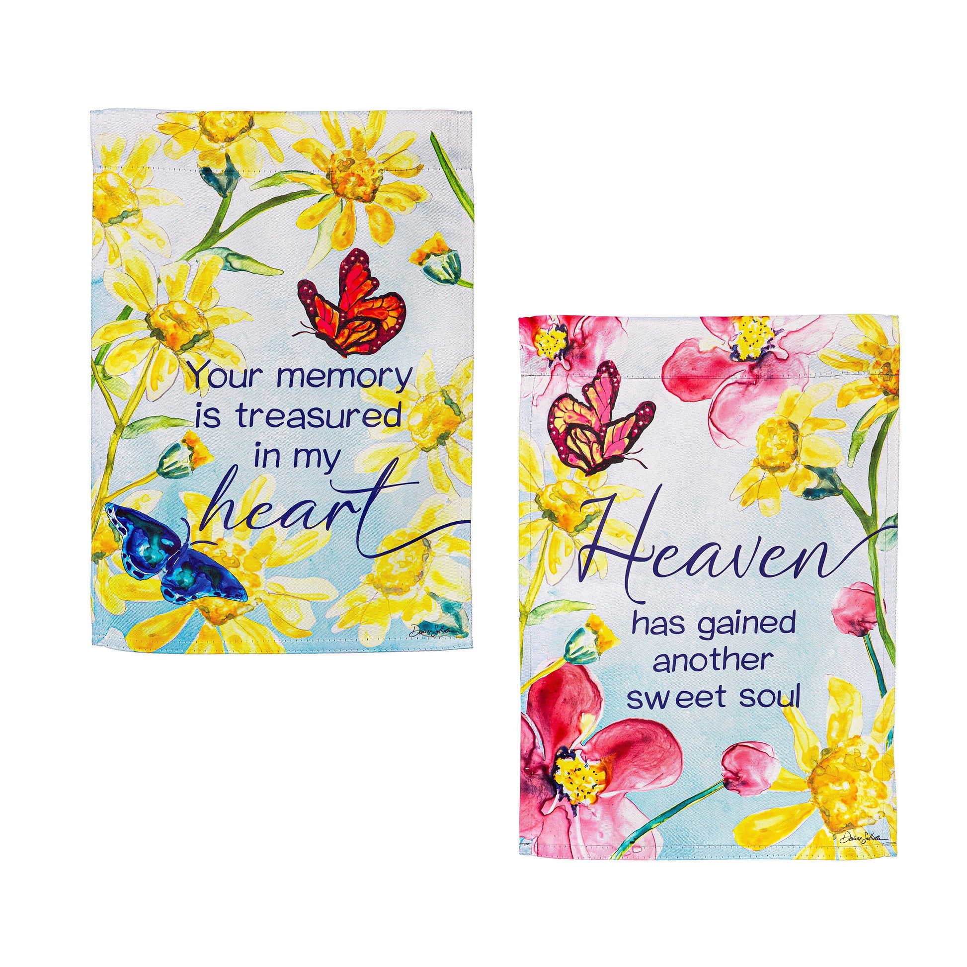 Treasured Memories Reversible Suede Garden Flag - Tampa Home & Garden Store