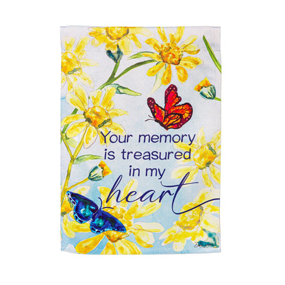 Treasured Memories Reversible Suede Garden Flag - Tampa Home & Garden Store