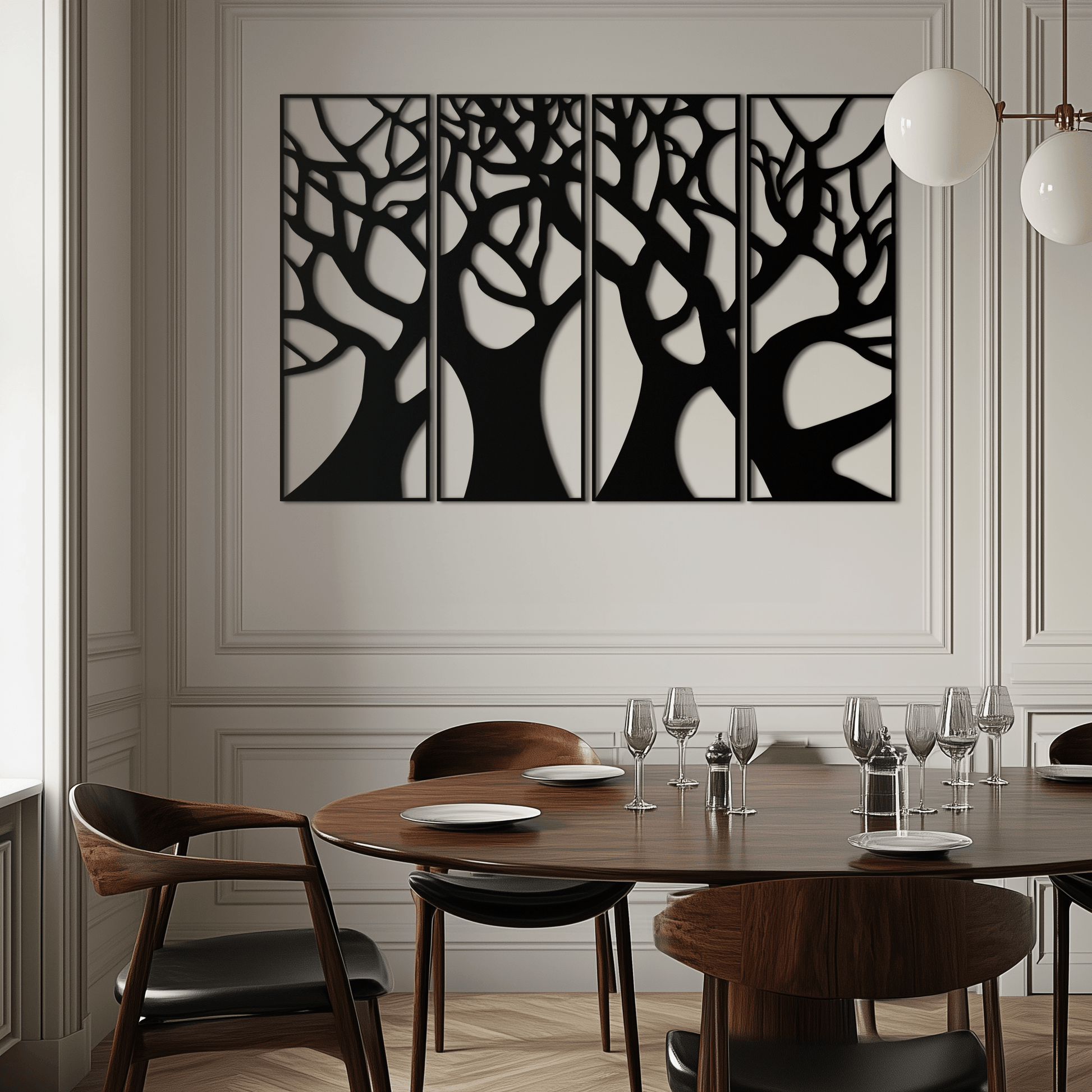 Tree Panel Metal Wall Art - Steel Wall Decor for Home and Office - KAF009 - Tampa Home & Garden Store