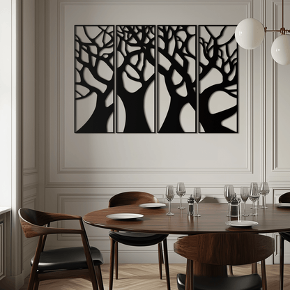 Tree Panel Metal Wall Art - Steel Wall Decor for Home and Office - KAF009 - Tampa Home & Garden Store