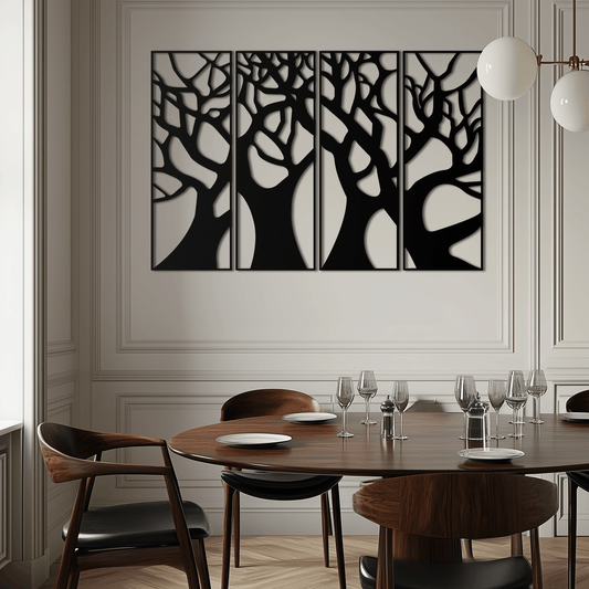 Tree Panel Metal Wall Art - Steel Wall Decor for Home and Office - KAF009 - Tampa Home & Garden Store