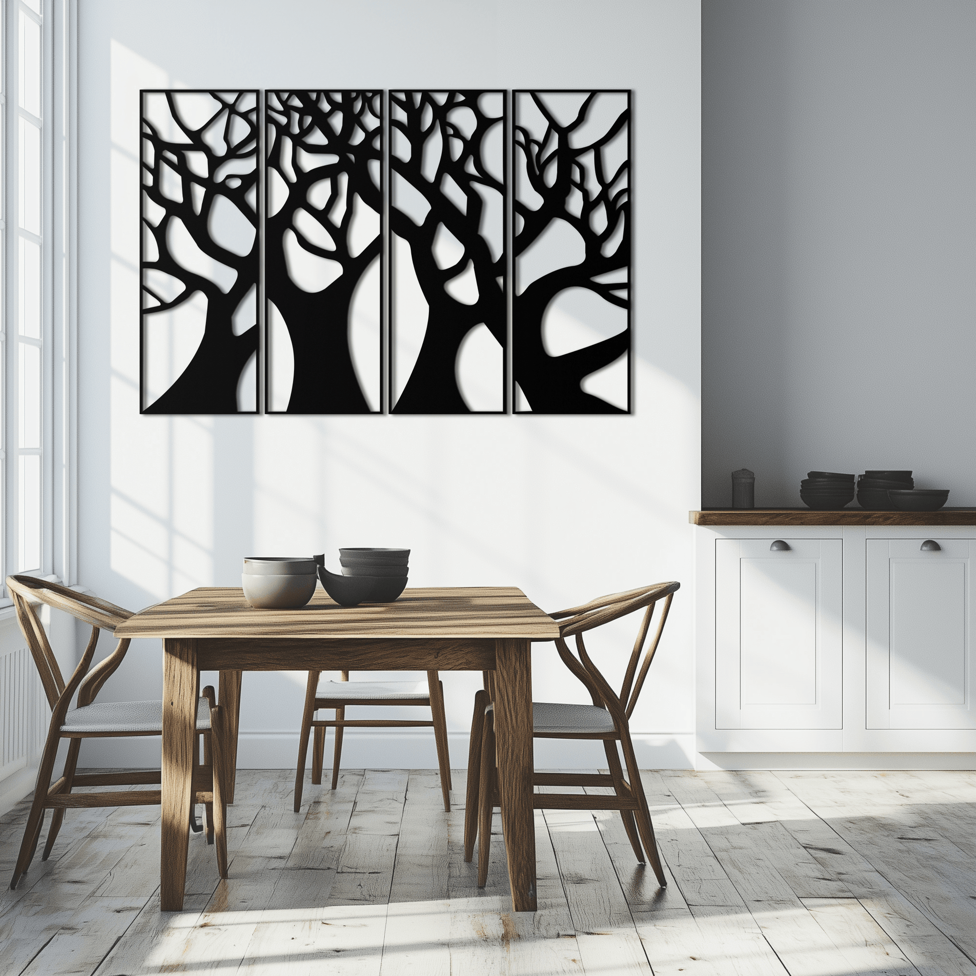 Tree Panel Metal Wall Art - Steel Wall Decor for Home and Office - KAF009 - Tampa Home & Garden Store
