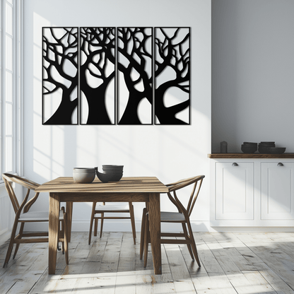 Tree Panel Metal Wall Art - Steel Wall Decor for Home and Office - KAF009 - Tampa Home & Garden Store