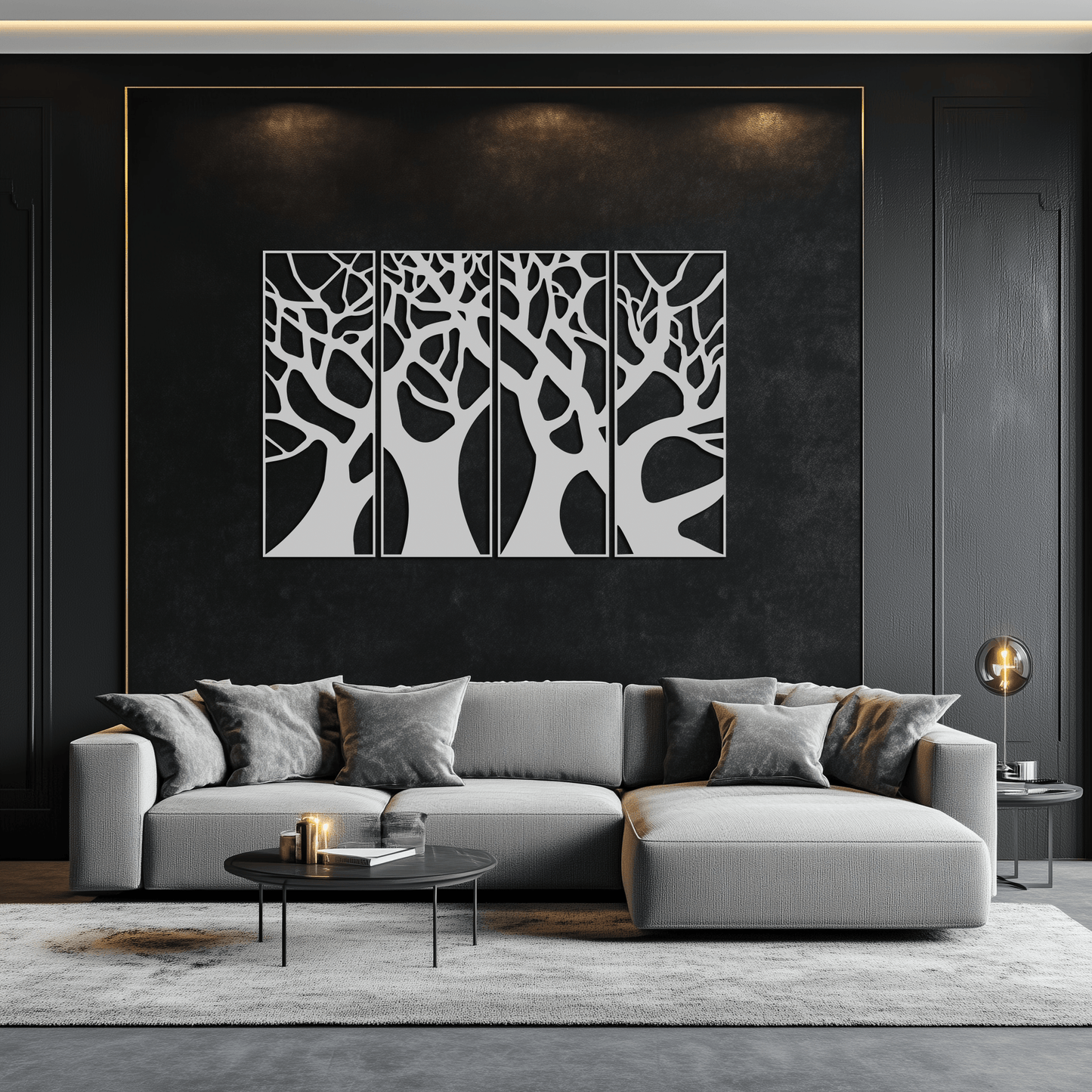Tree Panel Metal Wall Art - Steel Wall Decor for Home and Office - KAF009 - Tampa Home & Garden Store