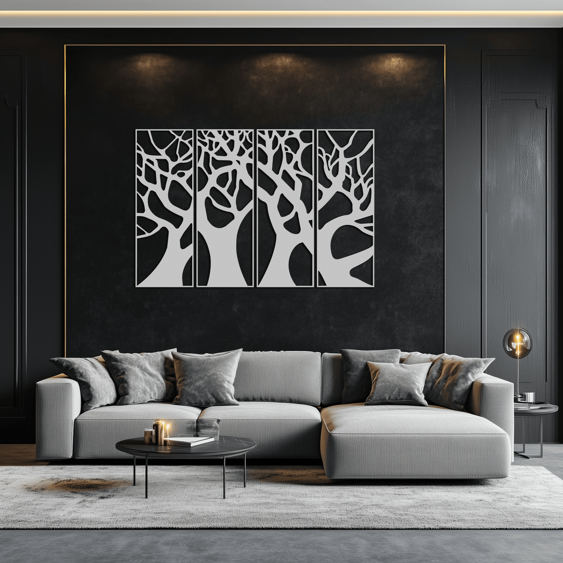 Tree Panel Metal Wall Art - Steel Wall Decor for Home and Office - KAF009 - Tampa Home & Garden Store