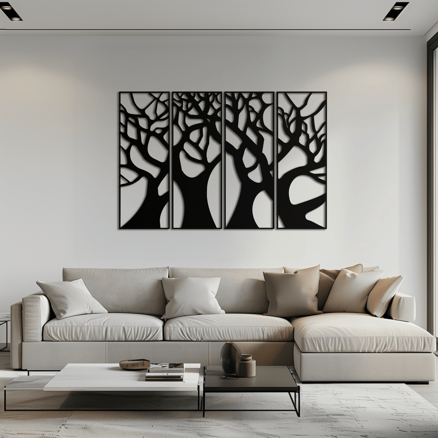 Tree Panel Metal Wall Art - Steel Wall Decor for Home and Office - KAF009 - Tampa Home & Garden Store