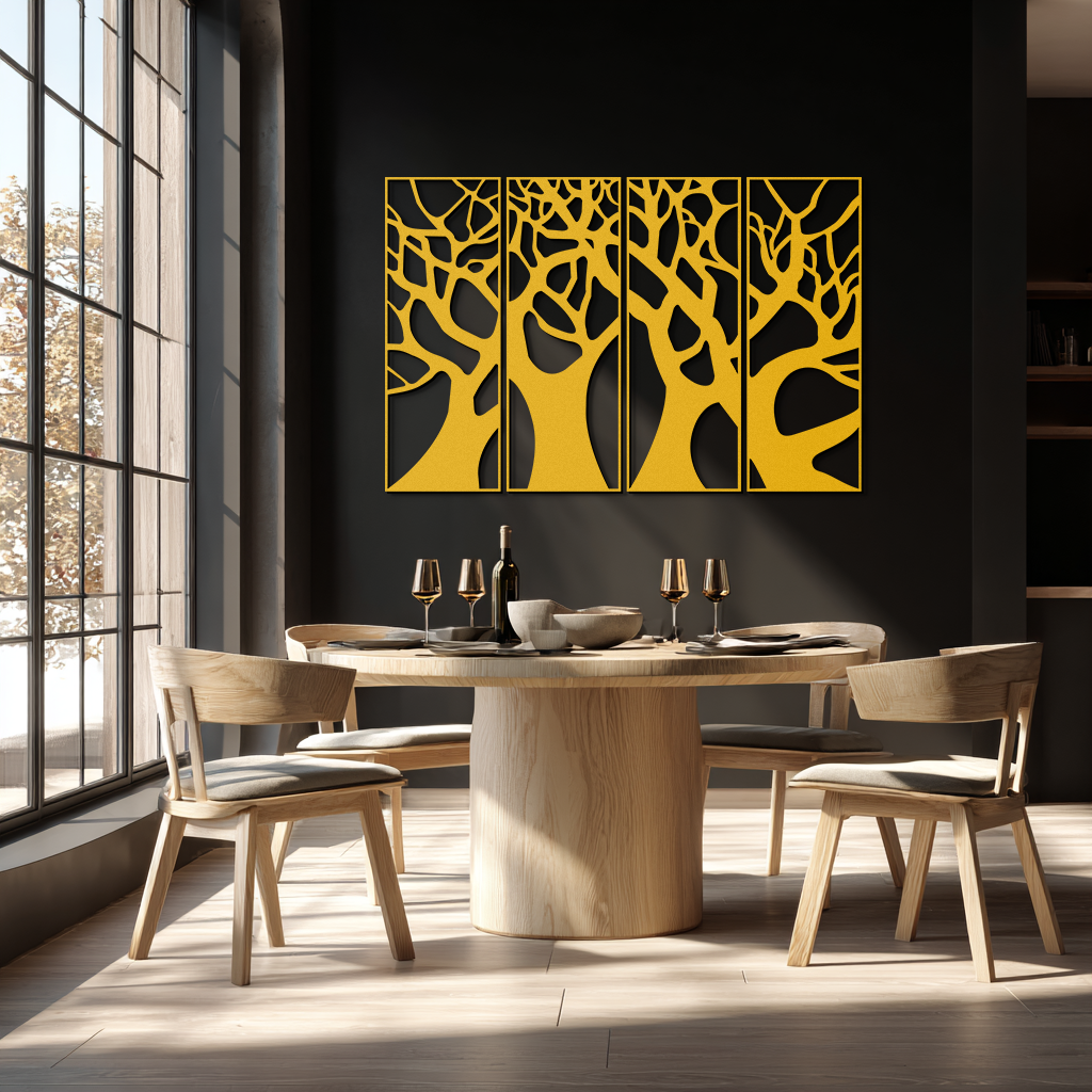 Tree Panel Metal Wall Art - Steel Wall Decor for Home and Office - KAF009 - Tampa Home & Garden Store