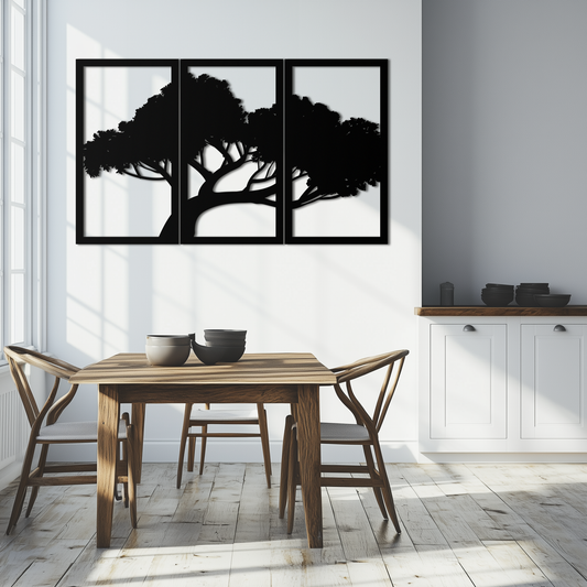 Tree Silhouette Metal Wall Art - Modern Nature-Inspired Decor - KAF222 - Tampa Home & Garden Store