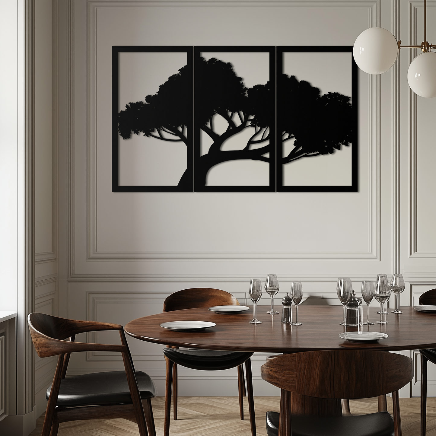 Tree Silhouette Metal Wall Art - Modern Nature-Inspired Decor - KAF222 - Tampa Home & Garden Store