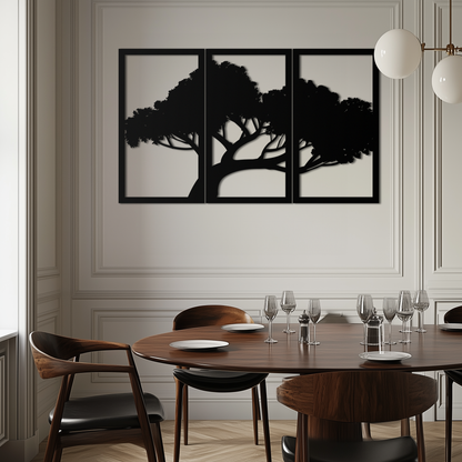 Tree Silhouette Metal Wall Art - Modern Nature-Inspired Decor - KAF222 - Tampa Home & Garden Store
